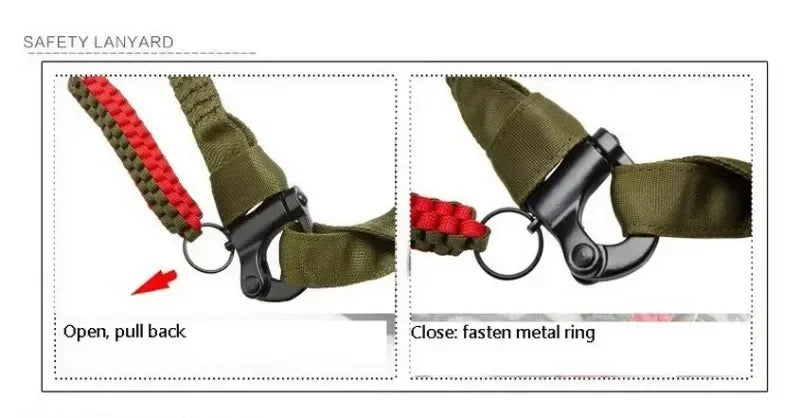 Quick-Release Elastic Equipment Lanyard, 55 cm