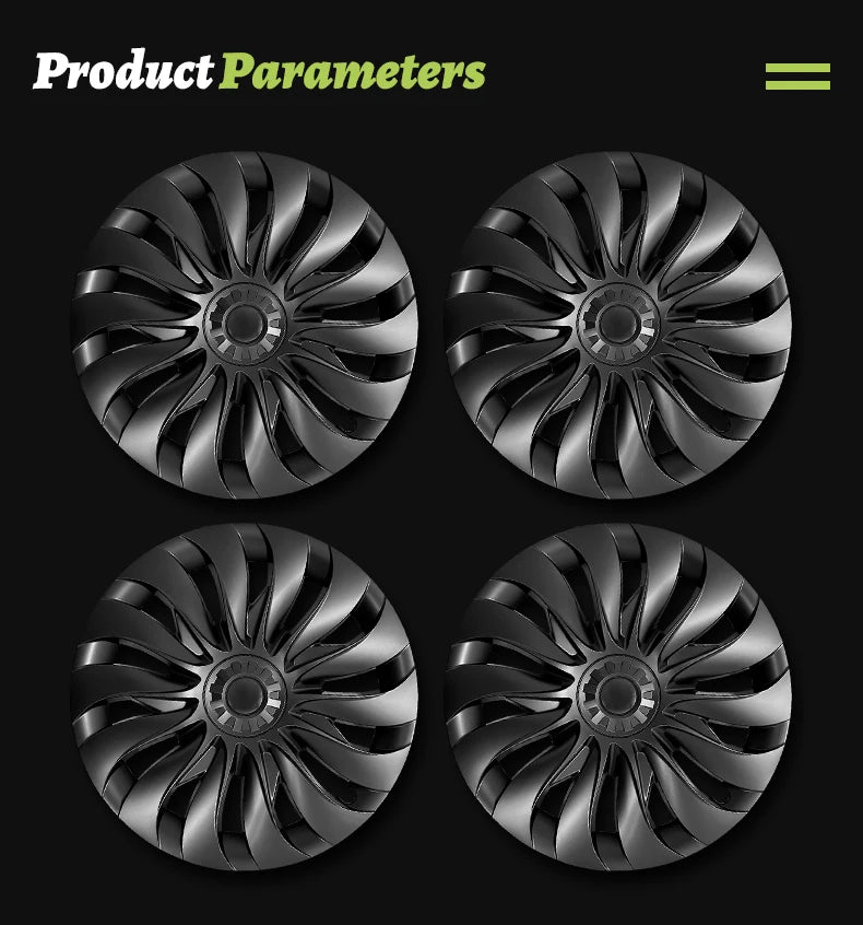 MOTENIO 18-Inch Wheel Covers for Model 3 Highland – Set of 4