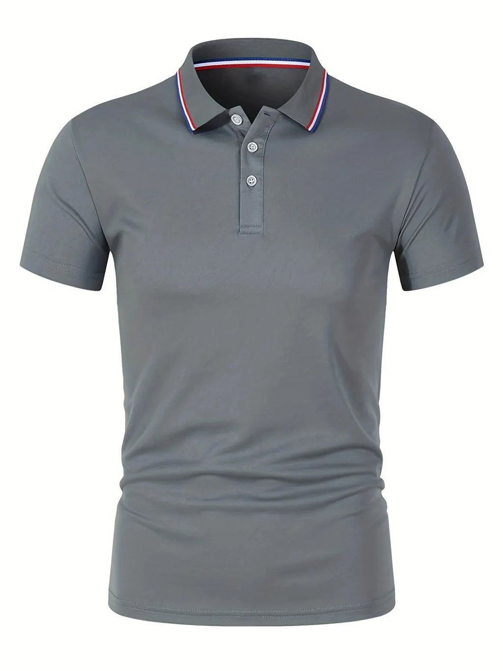 Men's Solid-Color Short-Sleeve Polo Shirt