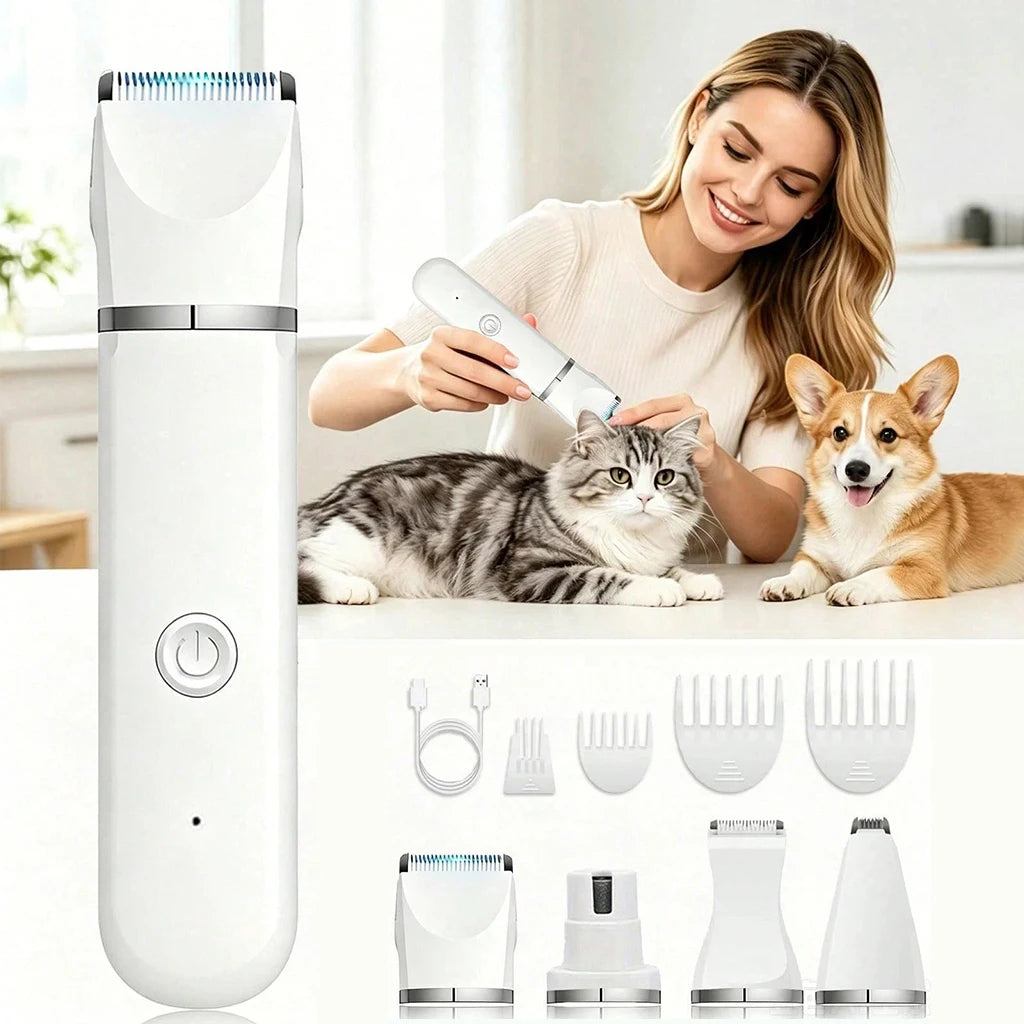 SHUYU Four-in-One Rechargeable Pet Grooming Trimmer