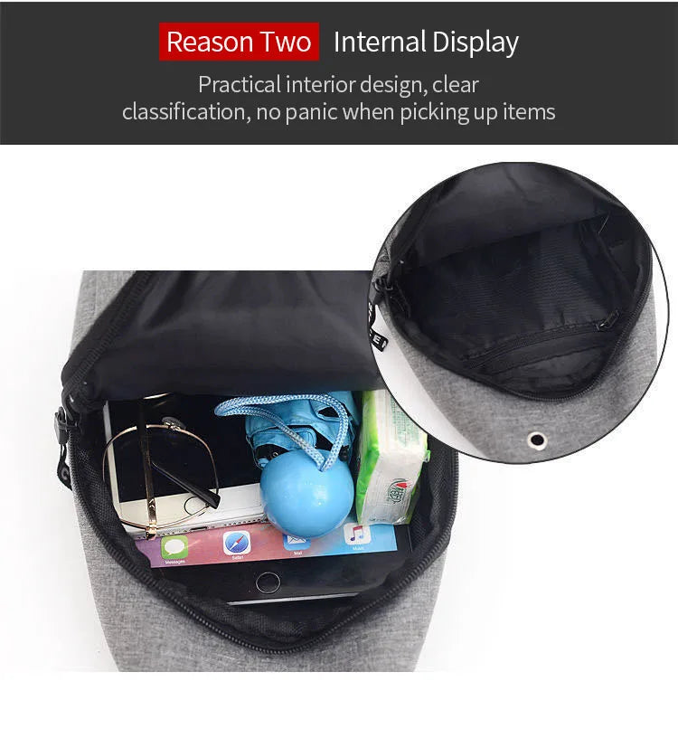 Men’s Nylon Waist Bag with Adjustable Strap