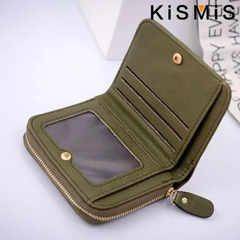 Women's Compact PU Card Wallet