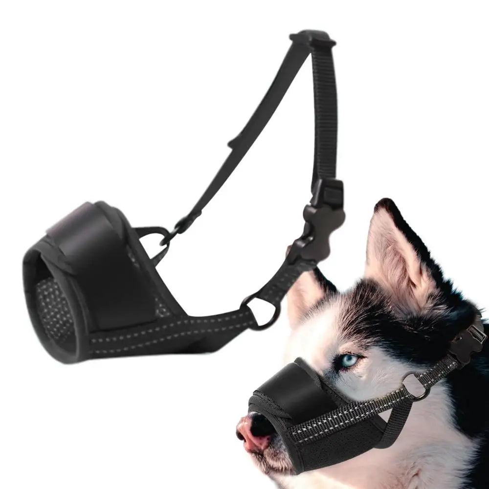 Large Dog Muzzle Adjustable Straps Breathable Soft Muzzle For Dog Biting Prevention Anti-Chaos Large Pet Anti-barking Muzzle Whispering Desires Shoppe
