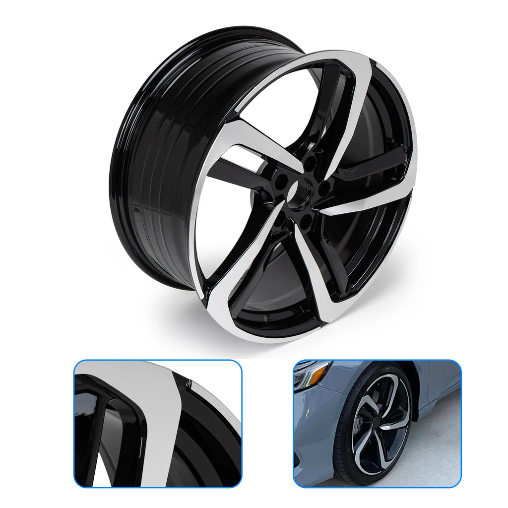 19×8.5 Aftermarket Alloy Wheel for Honda Accord – Black Machined