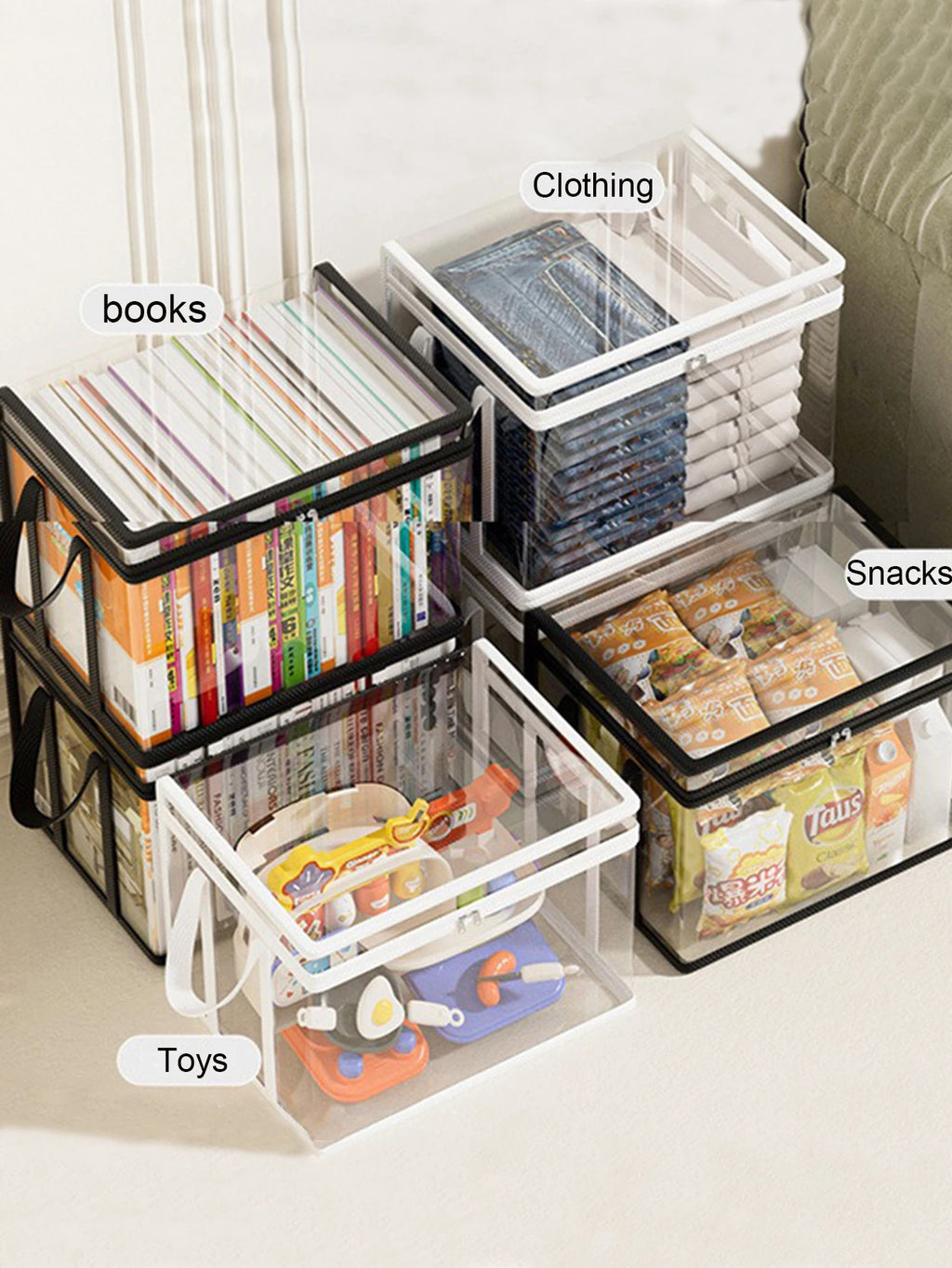 Foldable PVC Book Storage Organizer