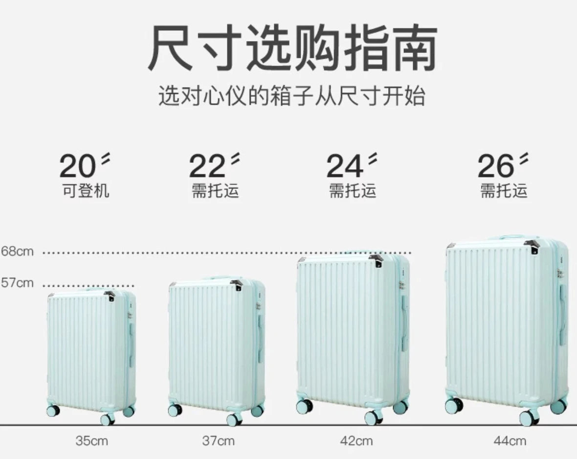 Luggage 2025 New Style 20inch Boarding Small Trolley Suitcase Male Password Leather Suitcase 24 Strong Durable Whispering Desires Shoppe