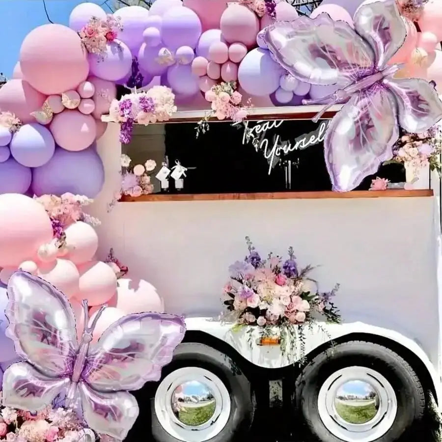 Purple Butterfly Balloon Garland Kit, 172 Pieces