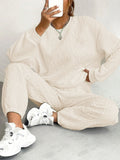 Women's Knit-Look Long-Sleeve Top and Pants Set