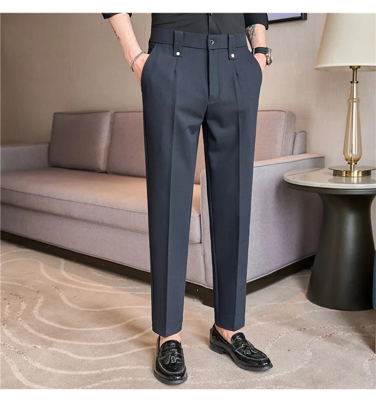 Men's Smart-Casual Stretch Dress Pants