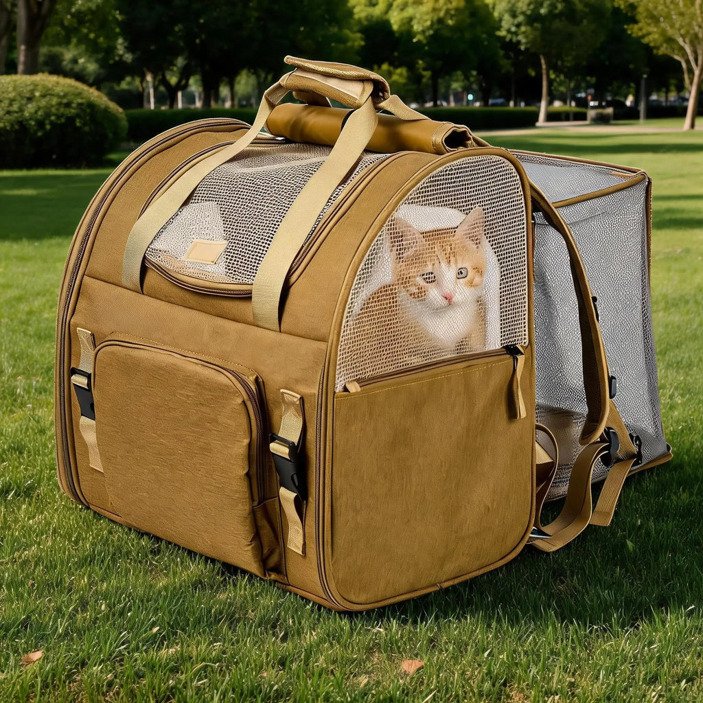 Expandable Mesh Pet Carrier Backpack