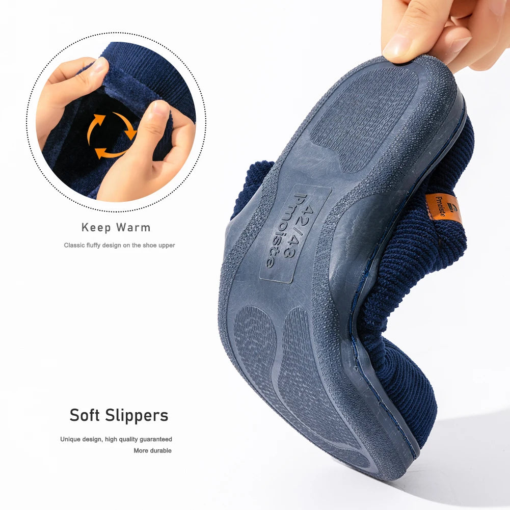 Pmoiste Men’s Plush Indoor Slippers