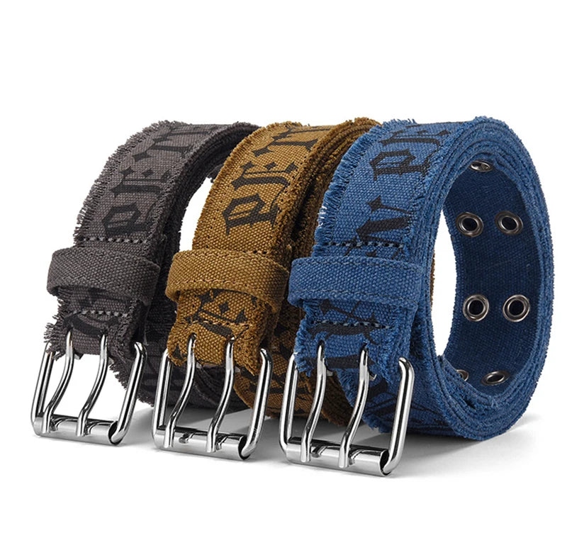 Unisex Double-Prong Canvas Belt