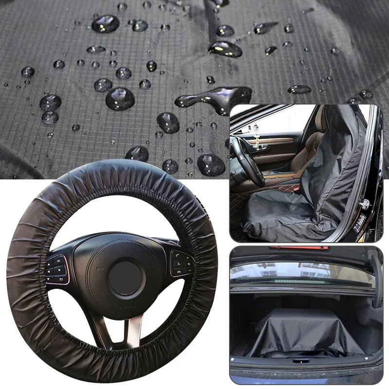 Reusable Oxford-Cloth Vehicle Covers & Trunk Mat Options