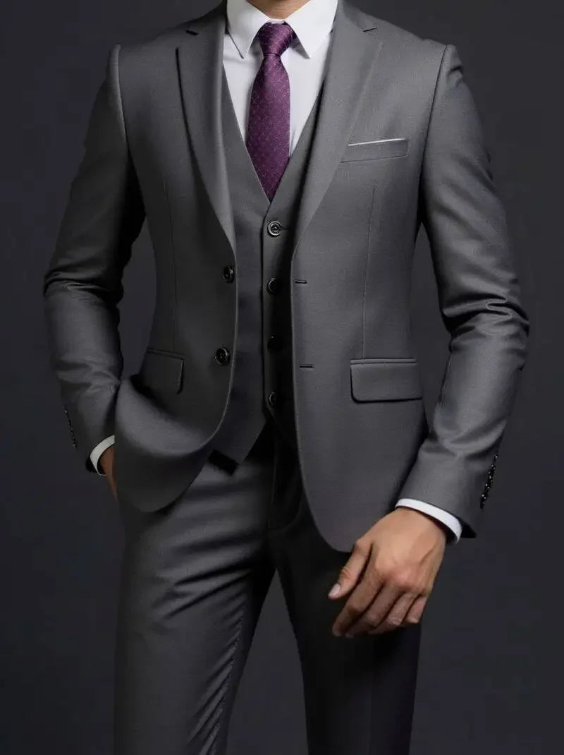 Men's Three-Piece Suit – Blazer, Vest & Trousers