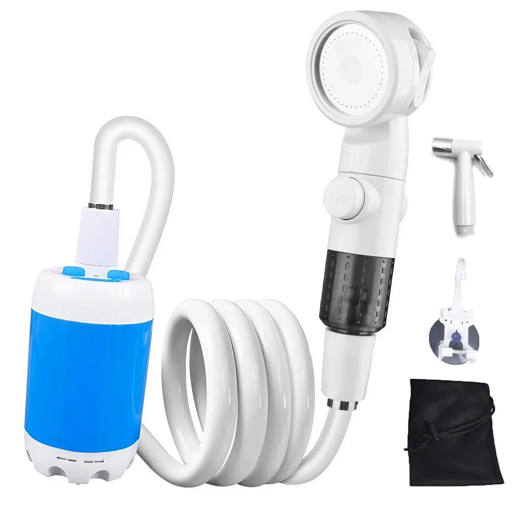 Outdoor Shower Portable Handheld Rechargeable Gentle Pet Bath Sprayer for Dogs and Cats Versatile Water Pump for Car Wash Garden Watering and Flower Care Cordless Low Energy Bath Grooming Equipment Kit Whispering Desires Shoppe