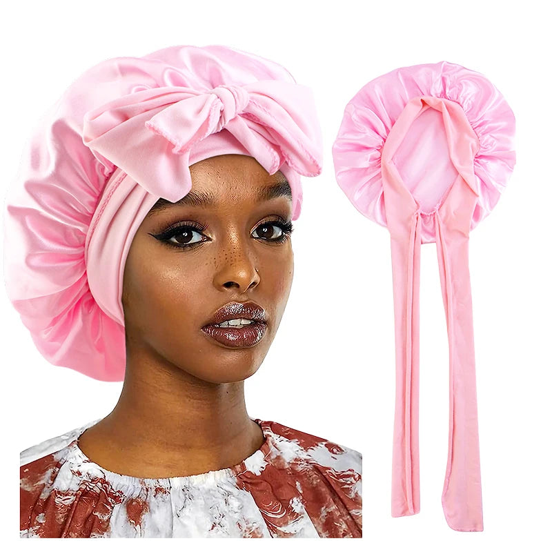 Women's Wide-Band Satin-Look Sleep Bonnet