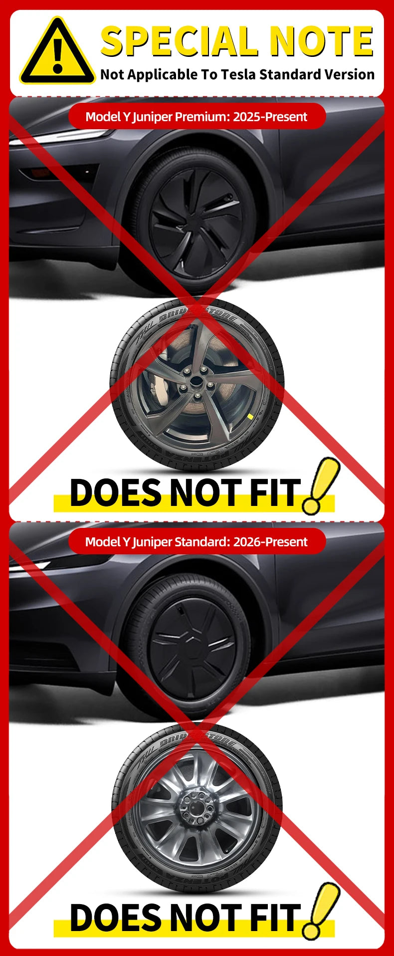 MOTENIO 19-Inch Wheel Covers for Model Y – Set of 4