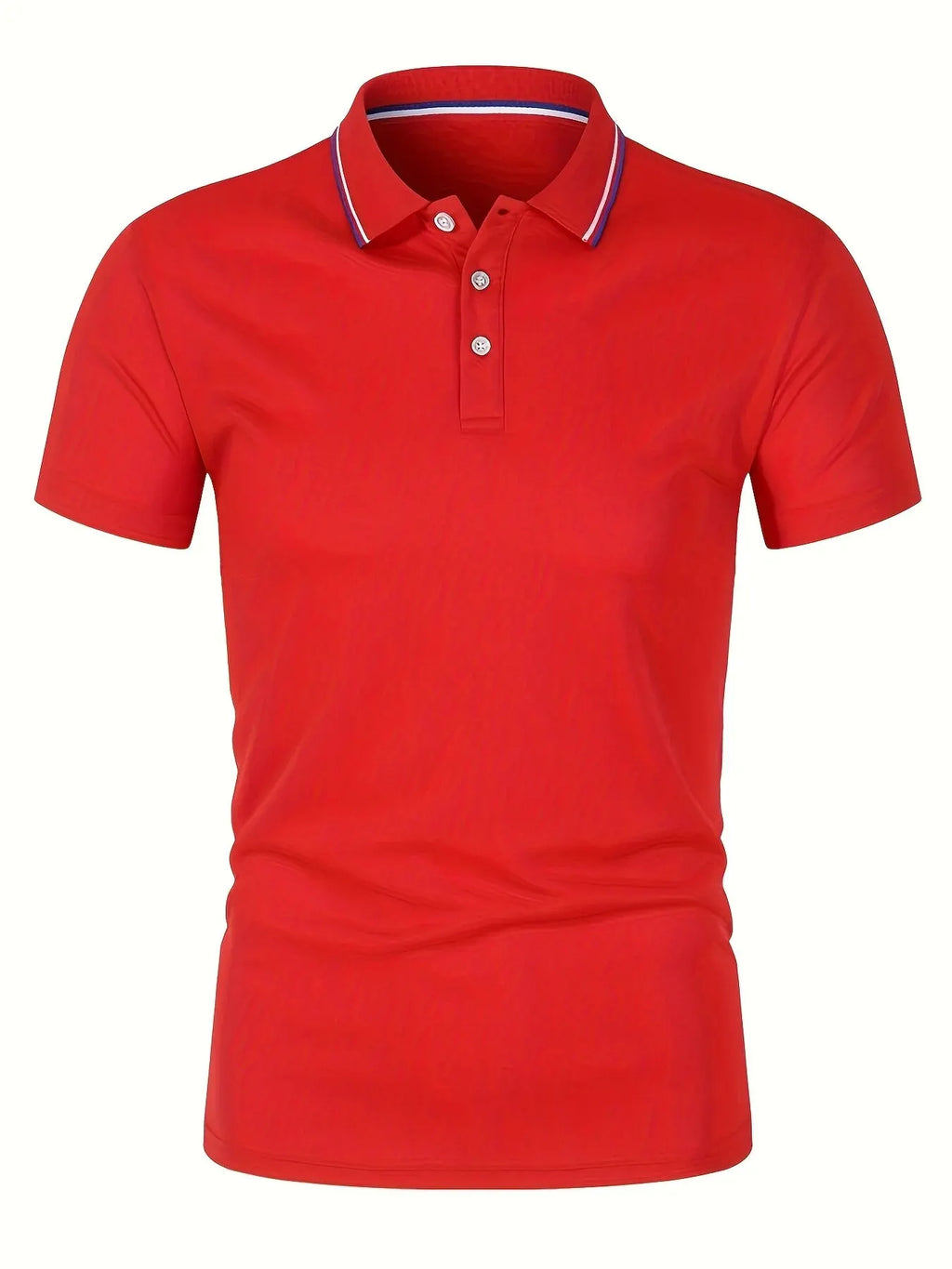 Men's Solid-Color Short-Sleeve Polo Shirt