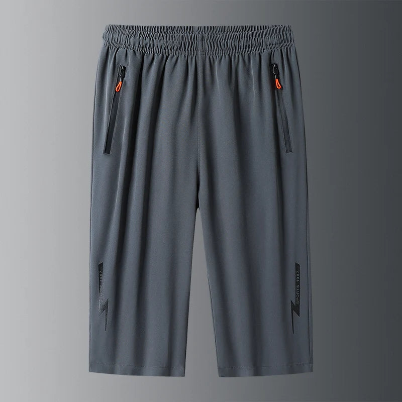 Men's Casual Knee-Length Elastic-Waist Shorts