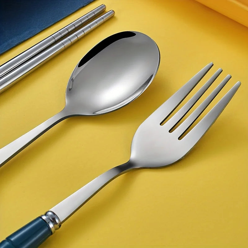 Portable Spoon, Fork and Chopstick Set