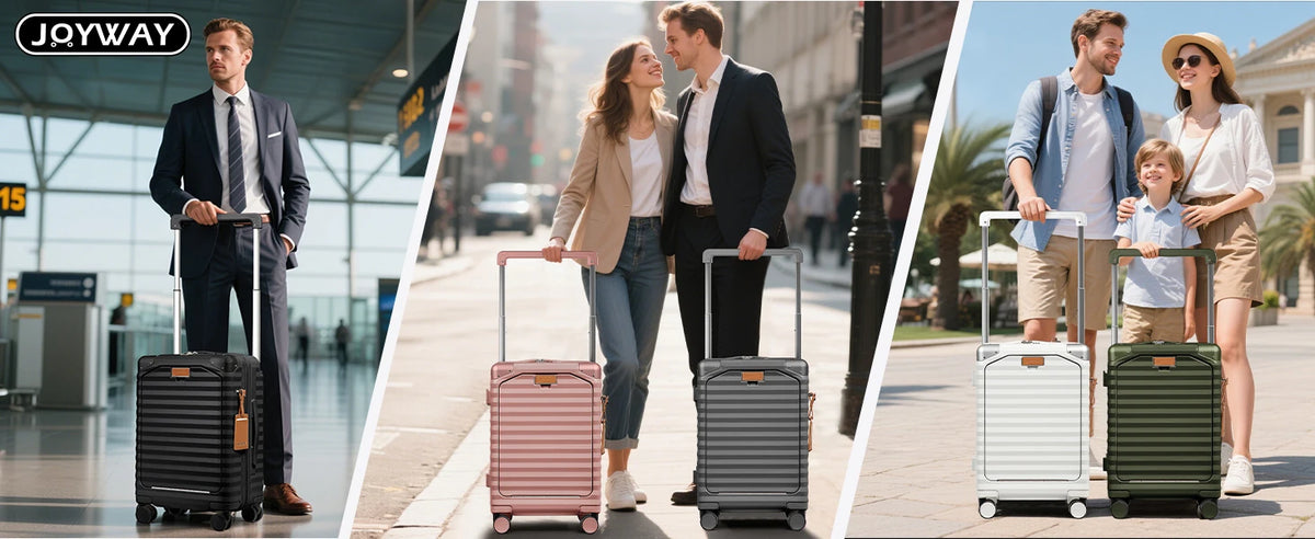 20 inch Front-opening Carry-on Luggage Suitcase with Cup Holder, TSA Lock, Spinner Wheels Whispering Desires Shoppe