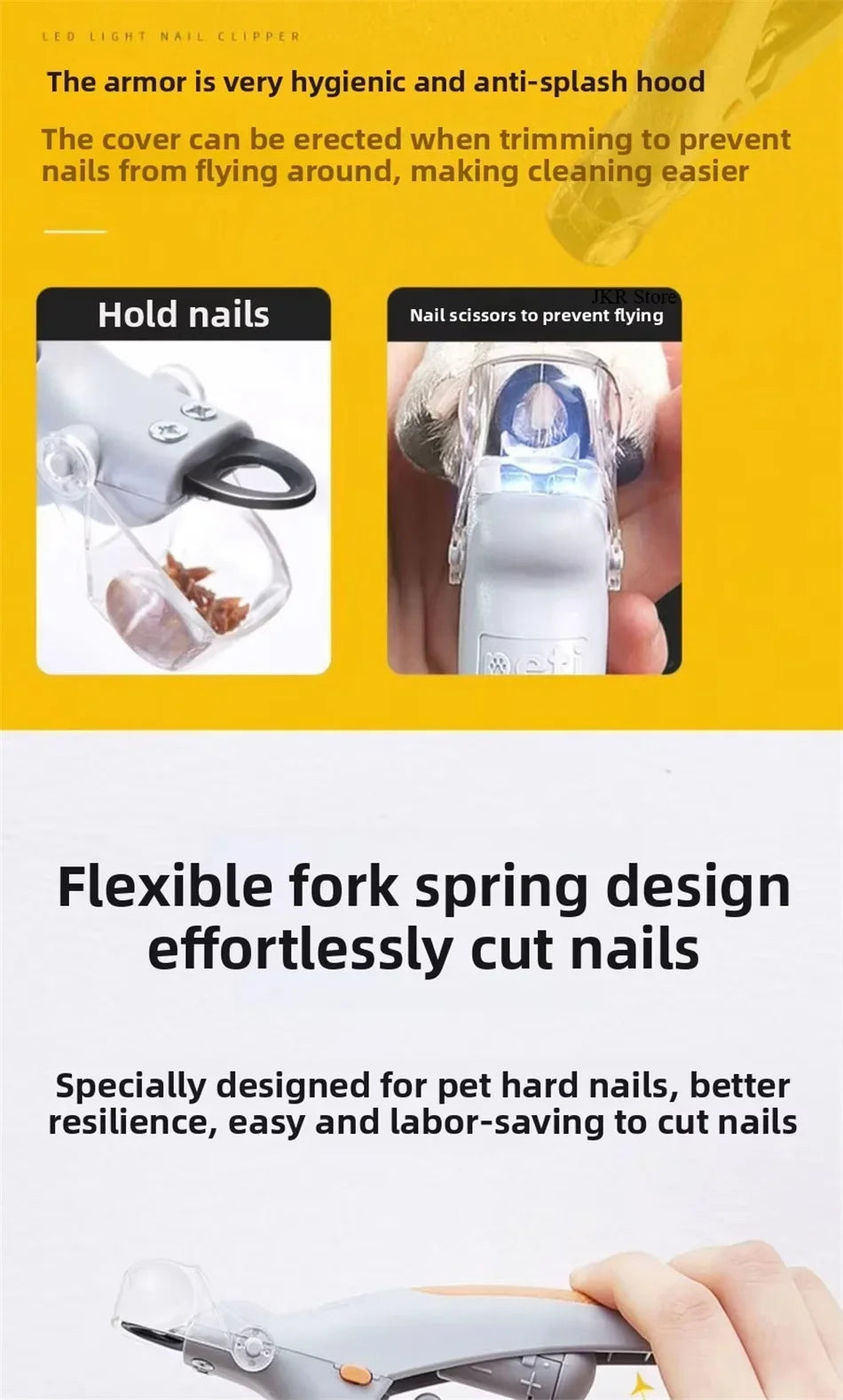 LED Pet Nail Clippers with 5X Magnifier