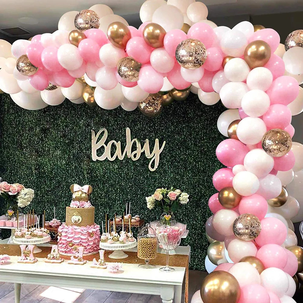 Pink & Blue Balloon Garland Kit Options
