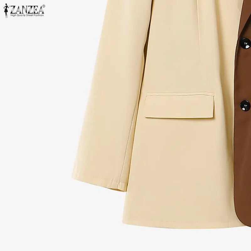 ZANZEA Patchwork Blouse and Pants Set
