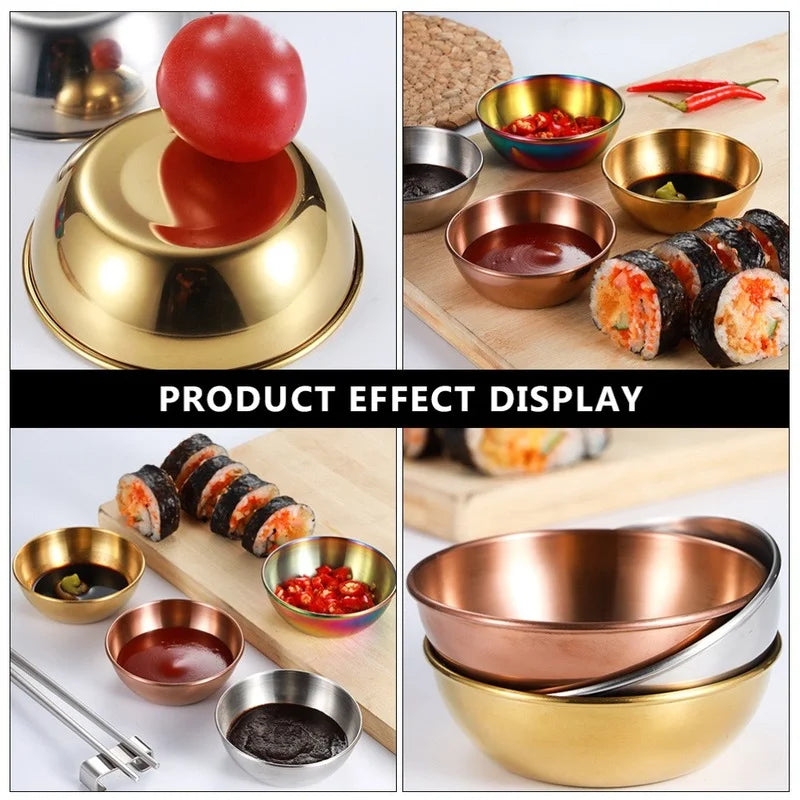 Simbuid Stainless Steel Sauce Dishes — 2 or 4 Pack