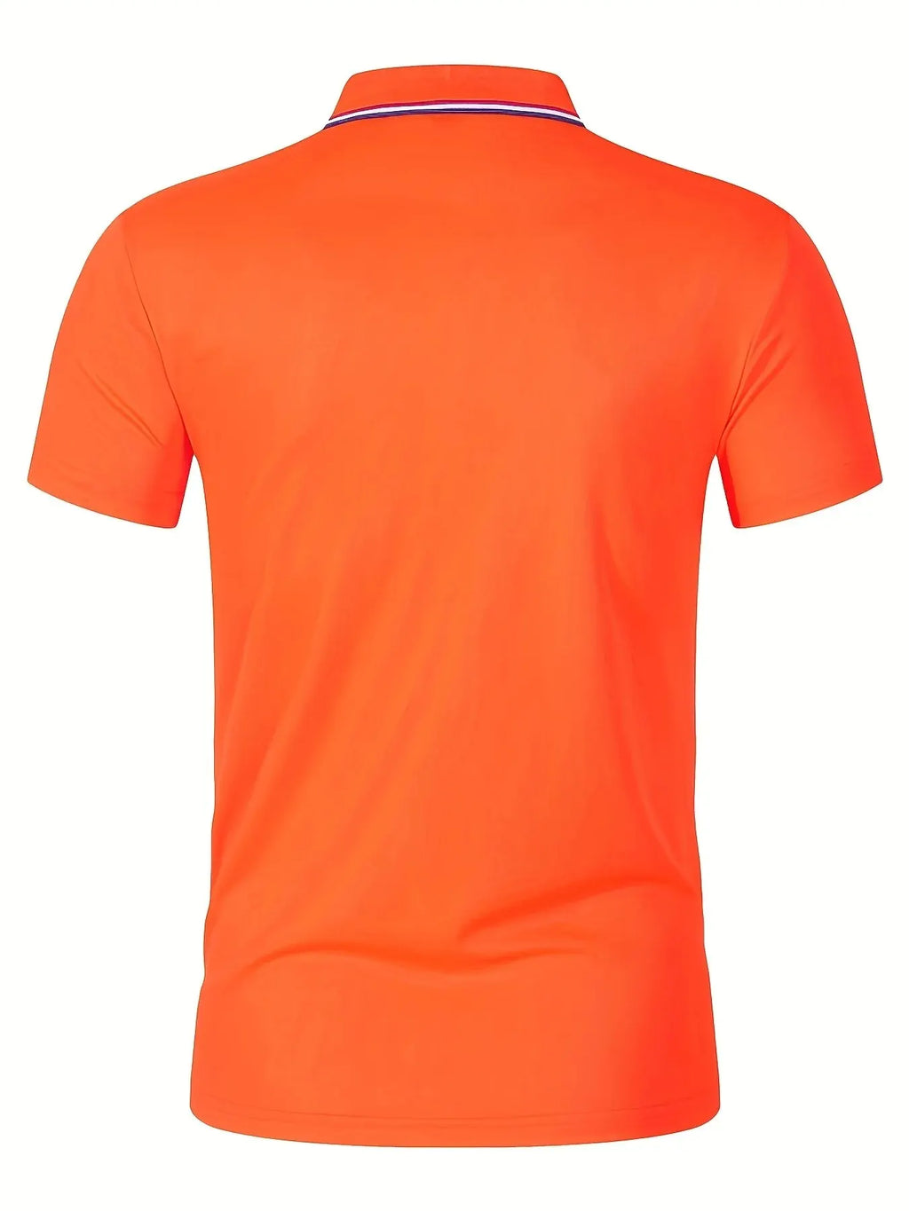 Men's Solid-Color Short-Sleeve Polo Shirt