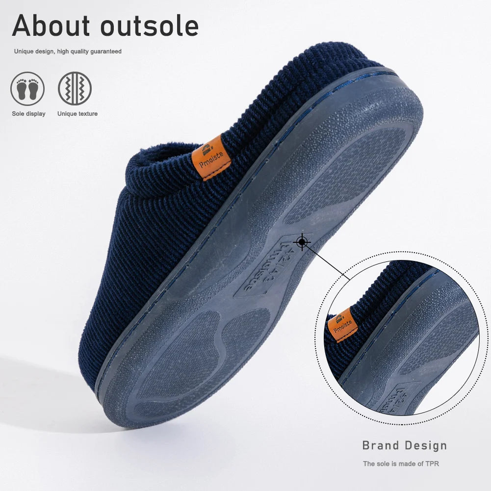 Pmoiste Men’s Plush Indoor Slippers
