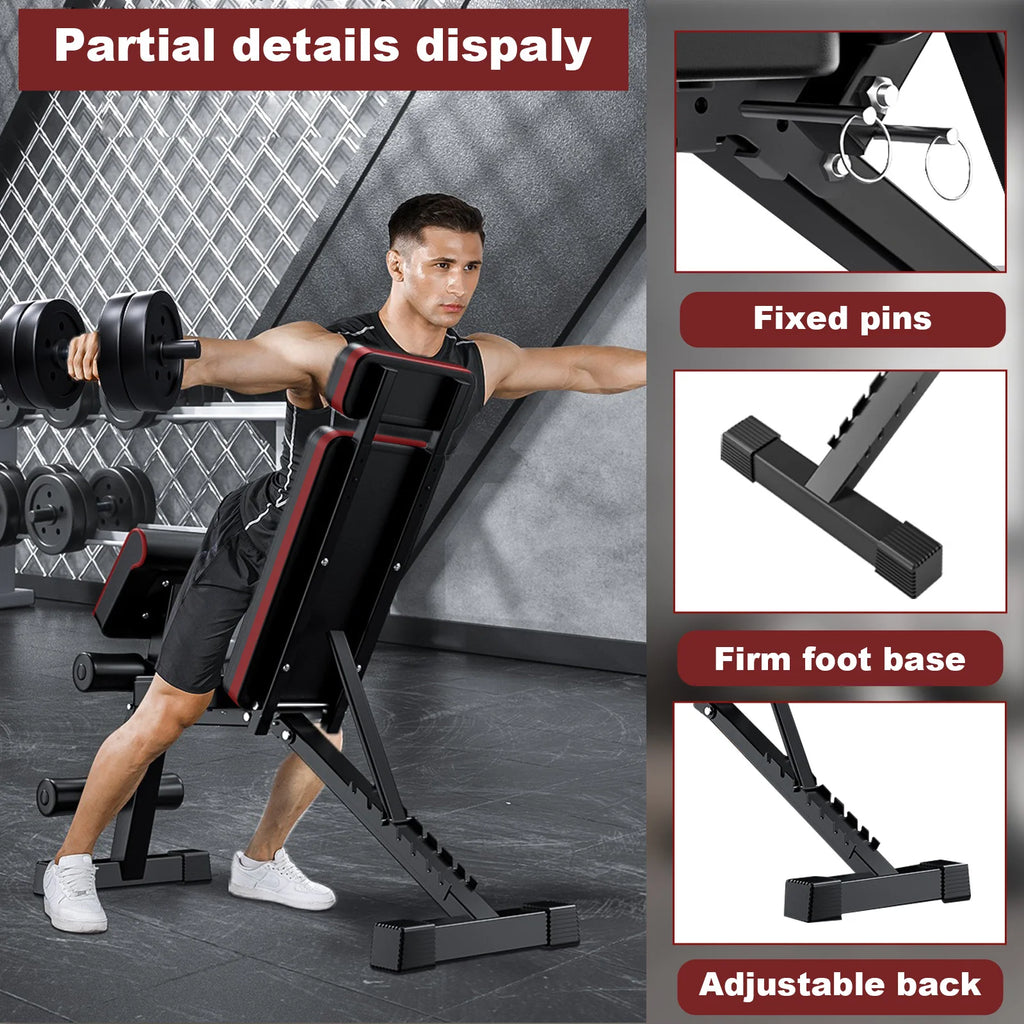Seven-Position Foldable Weight Bench