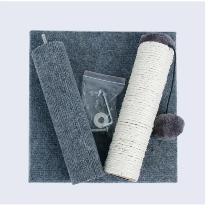 Grey Sisal Cat Scratching Post with Toy Ball