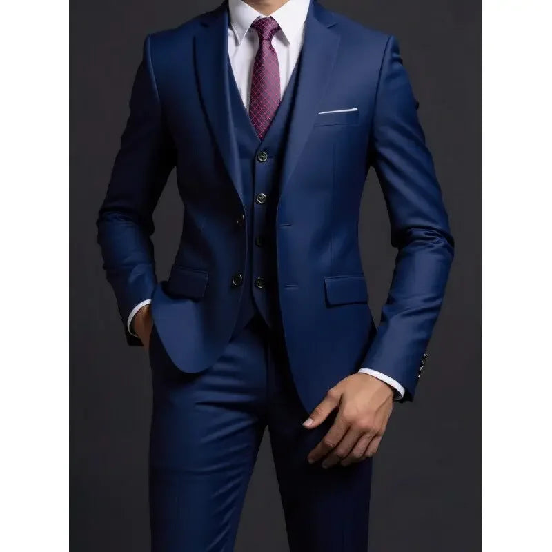 Men's Three-Piece Suit – Blazer, Vest & Trousers