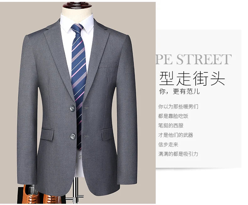 Men's Two-Piece Formal Suit – Blazer & Trousers