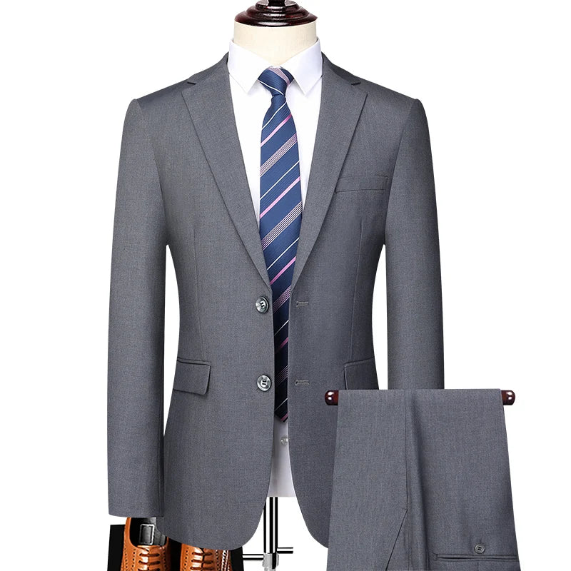 Men's Two-Piece Formal Suit – Blazer & Trousers