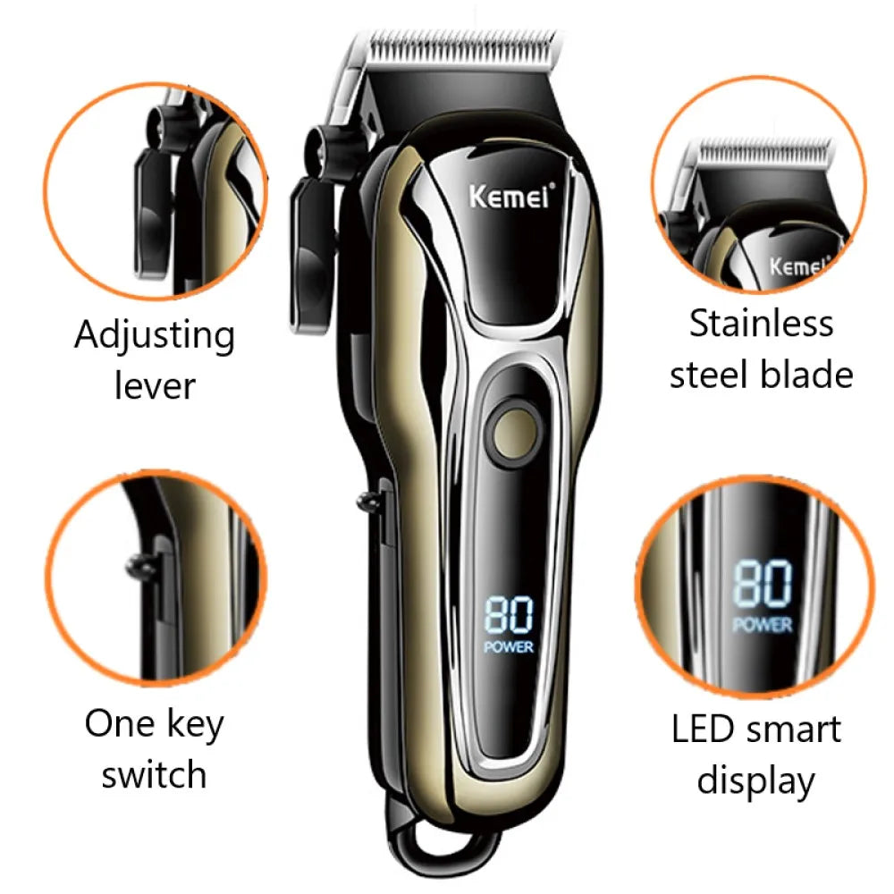 Kemei Cordless Hair Clipper & Trimmer Set
