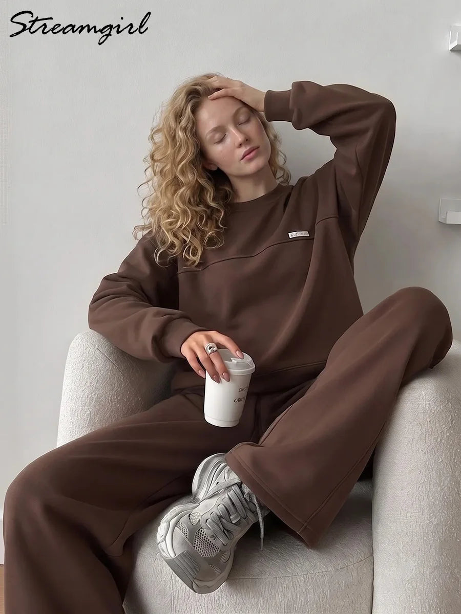 Women's Crewneck Sweatshirt and Pants Set