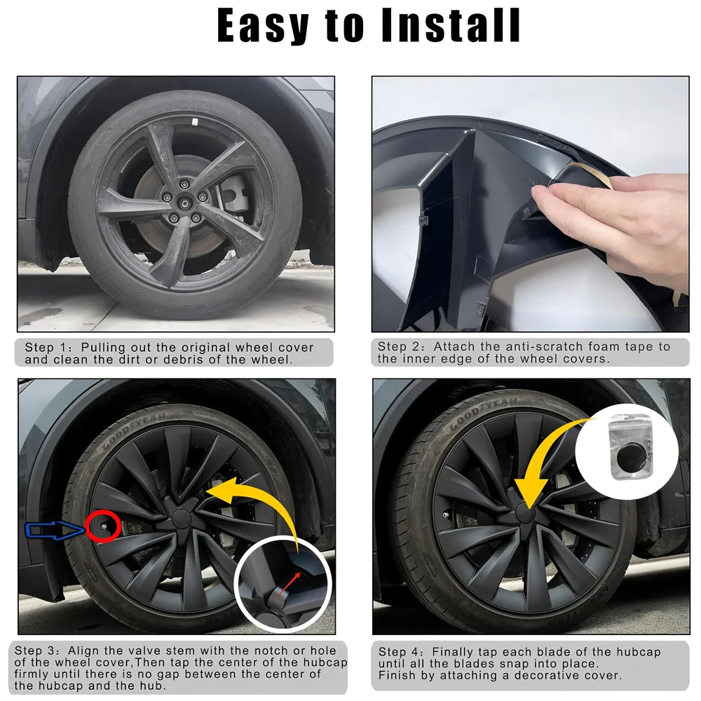 20-Inch Wheel Covers for Model Y Juniper – Set of 4