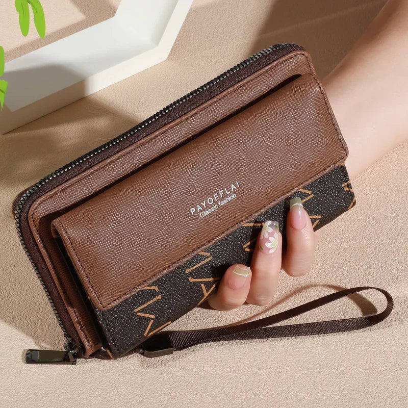 Men's Faux-Leather Zip & Snap Organizer Wallet