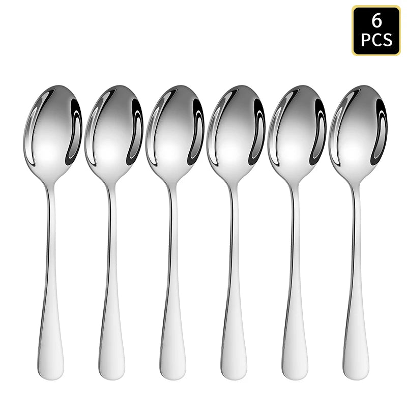 Round-Handle Stainless Steel Flatware, Assorted Packs