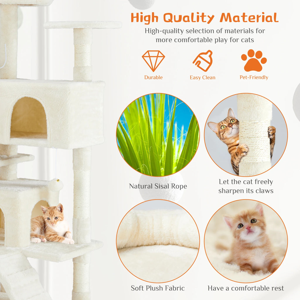 JHK 54" Cat Tree with Sisal Scratching Posts