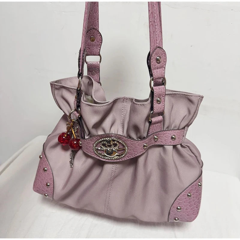 Women's Y2K Studded Shoulder Bag