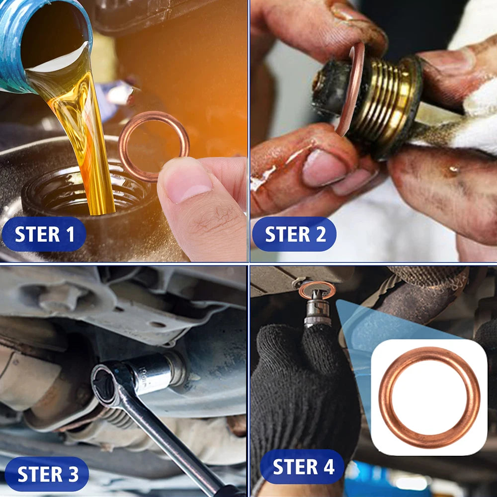 Copper & Aluminum Oil Drain Plug Washer Packs