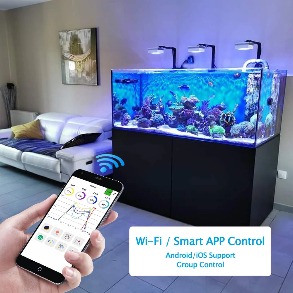 PopBloom RL90 WiFi Reef Aquarium LED Light