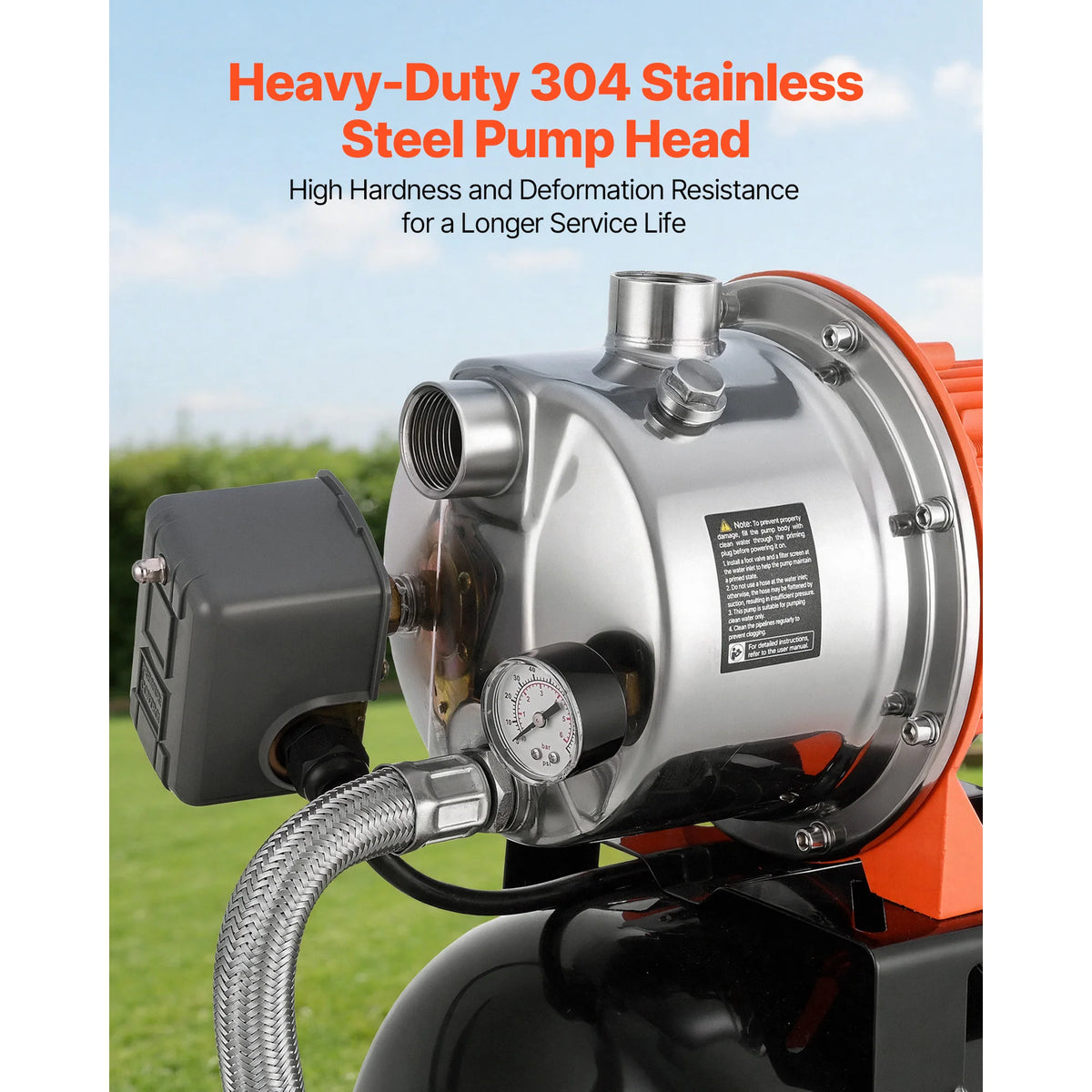 SucceBuy 120V Shallow Well Pump with Pressure Tank
