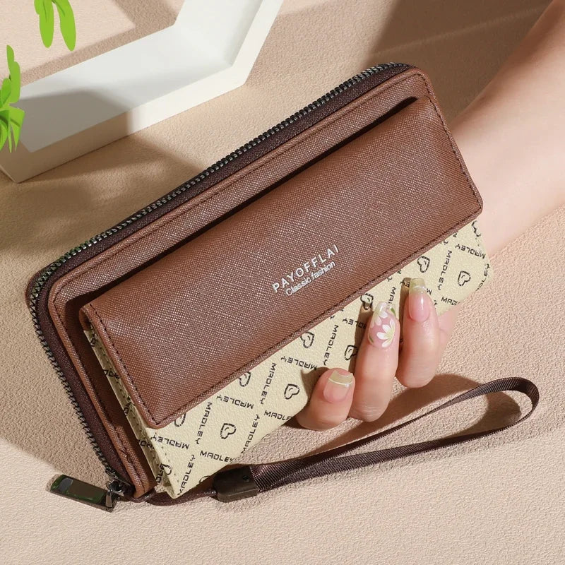 Men's Faux-Leather Zip & Snap Organizer Wallet