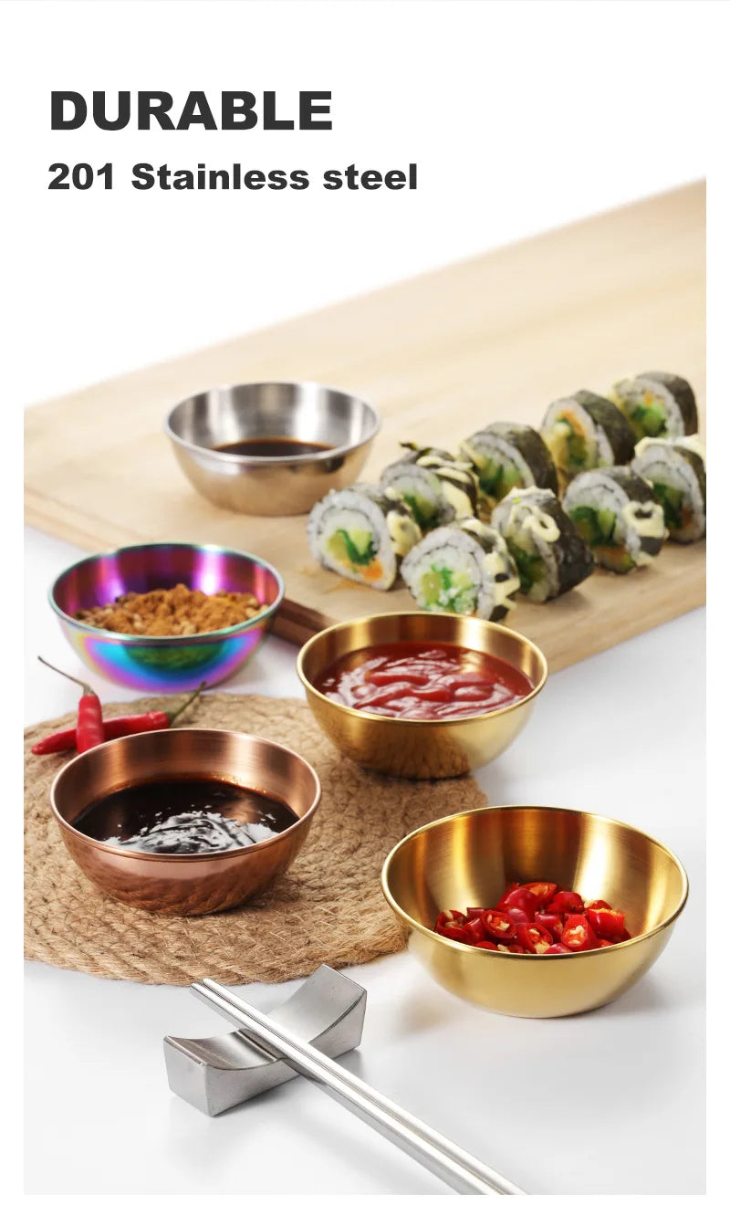 Simbuid Stainless Steel Sauce Dishes — 2 or 4 Pack