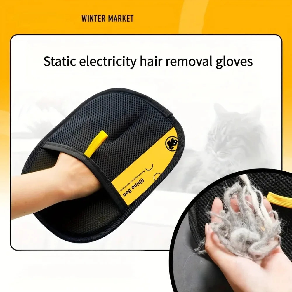 2‑Pack Pet Hair Removal Grooming Gloves, Double‑Sided Gentle Shedding Brush Gloves for Cats & Dogs, Pet Fur Remover Massage Grooming Tool Whispering Desires Shoppe