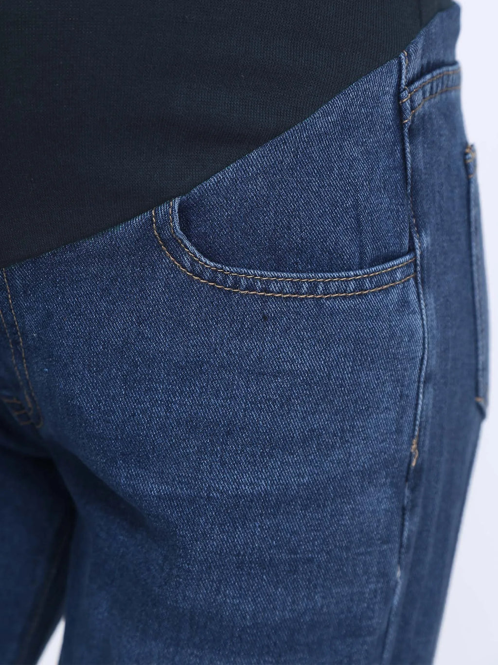 Pregnant Women Jeans High Waist Support Belly Maternity Hip Lifting Elastic Denim Pants Shorts for Daily Work Street Loungewear Whispering Desires Shoppe